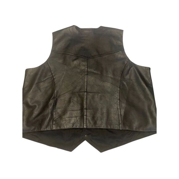 Modal New York Men’s Vest Leather Black Size 5X - Picture 2 of 5